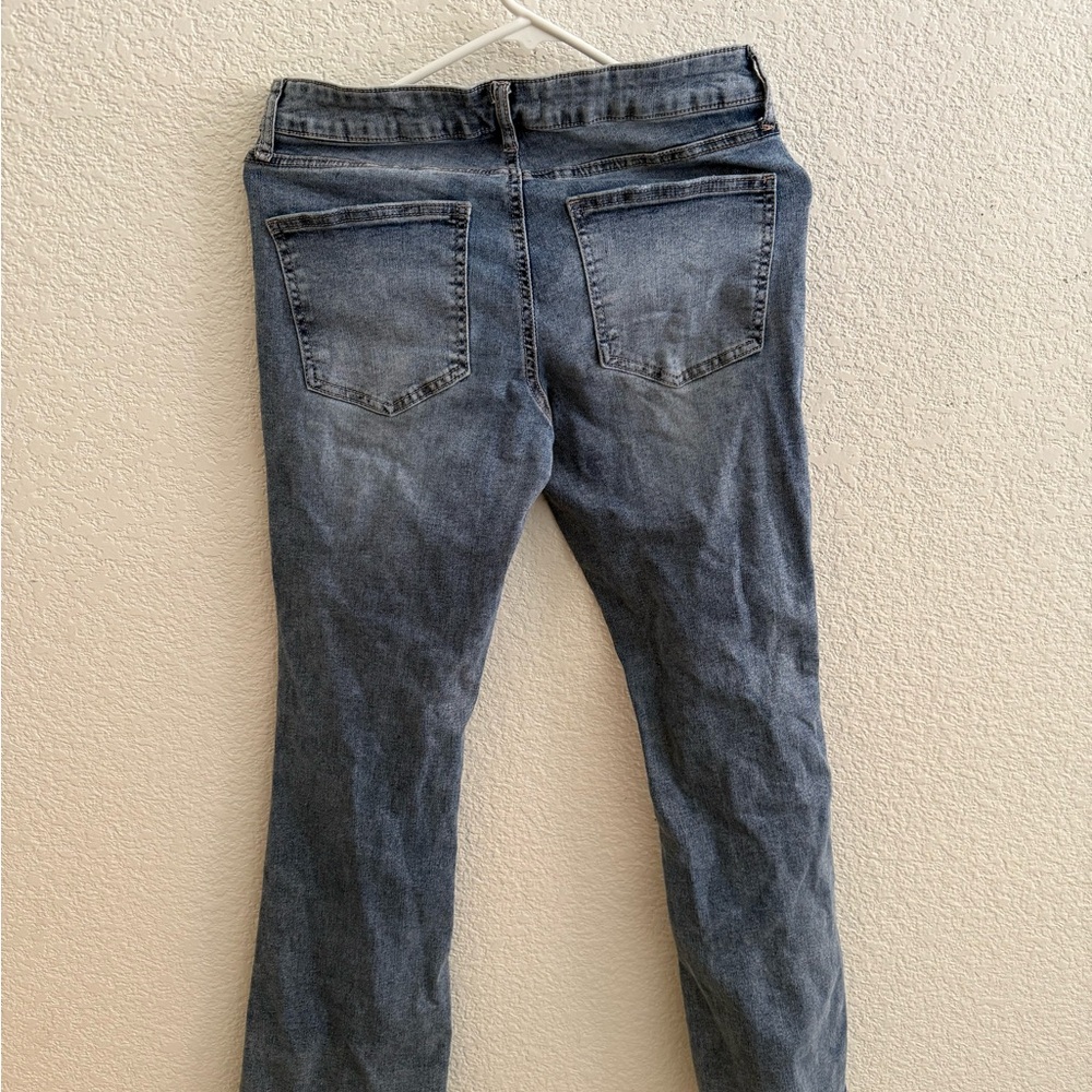 Ashley Mason Flare Jeans in Classic Blue - Picture 2 of 3